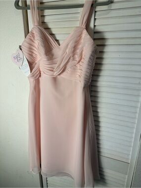Alfred Angelo Blush Pink Bridesmaid Dress